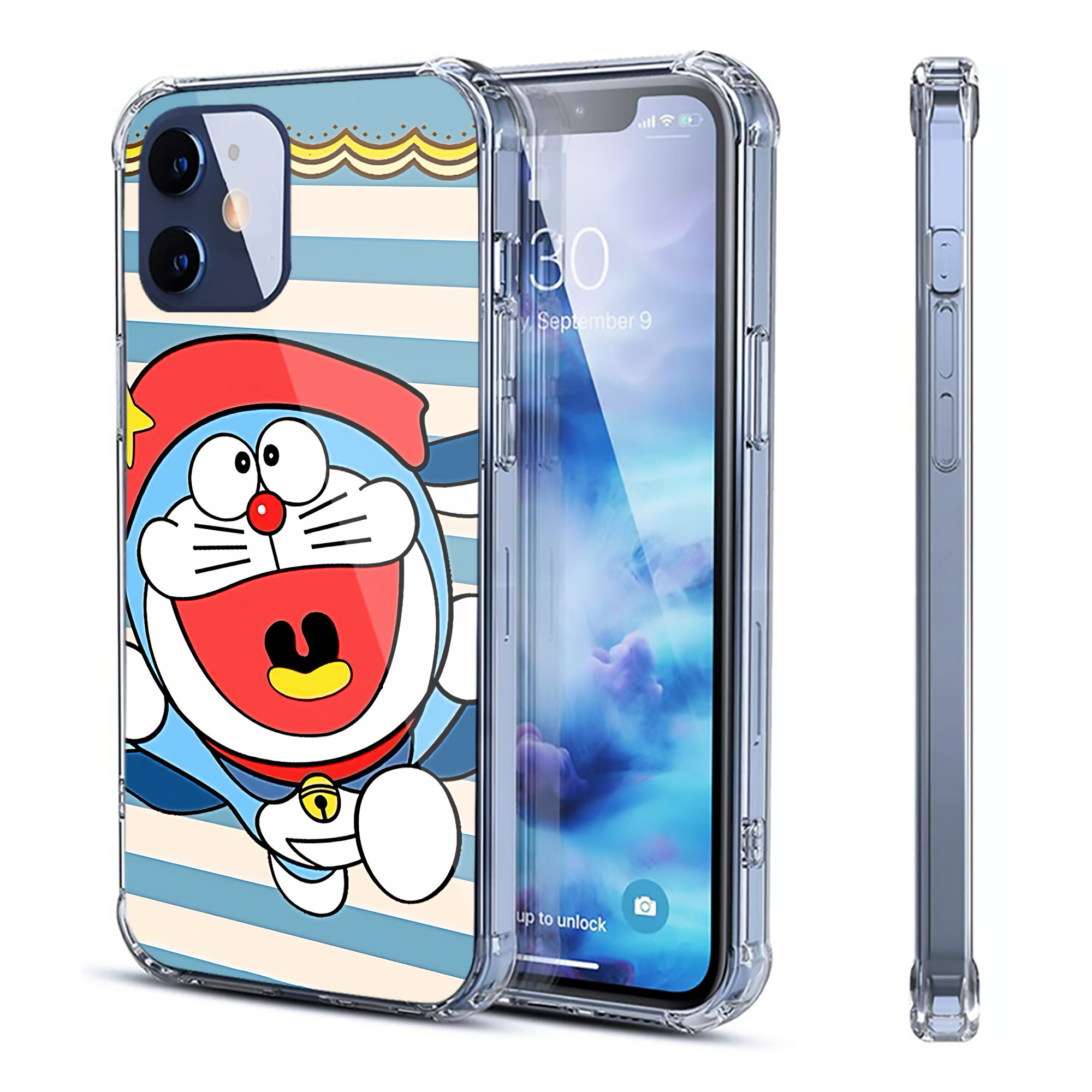 （画像用） ドラえもん Doraemon 【iPhone 12シリーズ対応】透明スマホケース（クリアソフトケース）